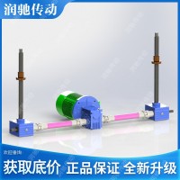 兩臺聯動絲桿升降平臺