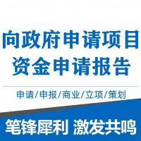 向政府申請項目資金、立項申請報告