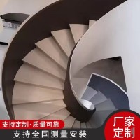 醫院辦公室弧形旋轉樓梯 簡約大方鐵藝梯 白色噴漆